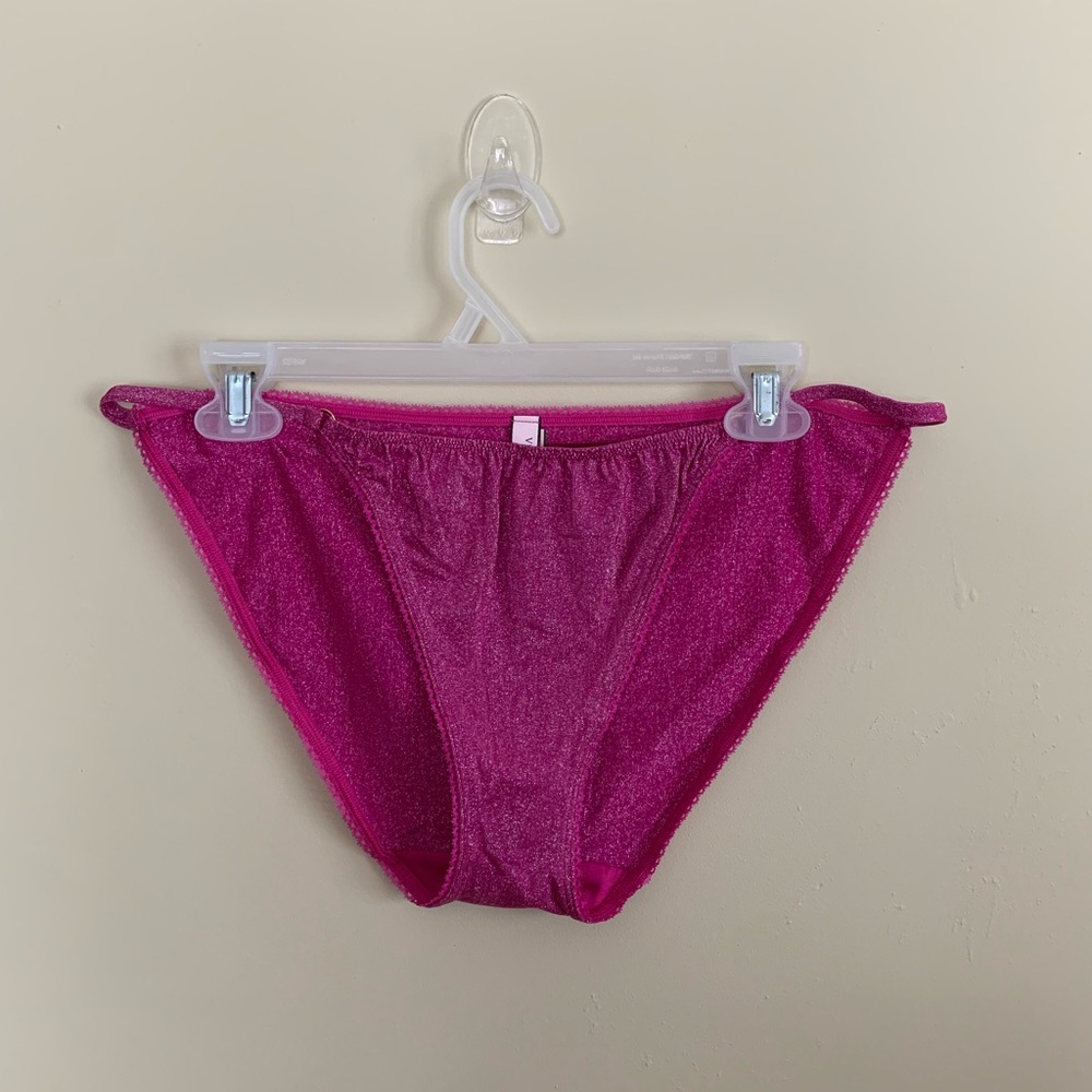 New XXL Victoria’s Secret Sparkly Pink String Bikini Underwear